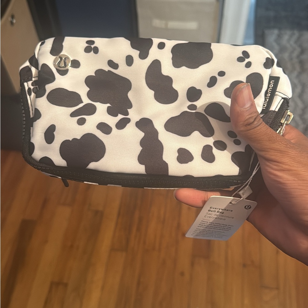 lululemon athletica Black and White Patterned Cosmetic Bag